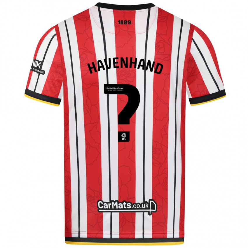 Hombre Camiseta Kurtis Havenhand #0 Rojo Blanco Rayas 1ª Equipación 2024/25 La Camisa Chile