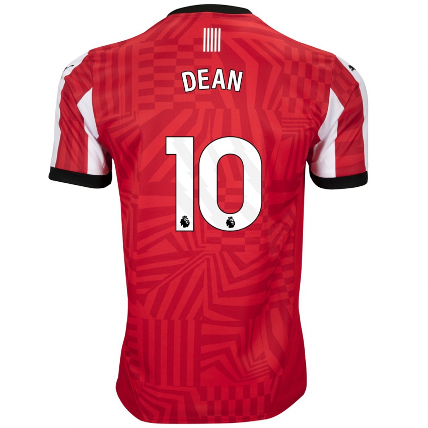 Hombre Camiseta Rianna Dean #10 Rojo Blanco 1ª Equipación 2024/25 La Camisa Chile