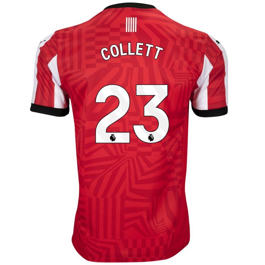 Hombre Camiseta Megan Collett #23 Rojo Blanco 1ª Equipación 2024/25 La Camisa Chile