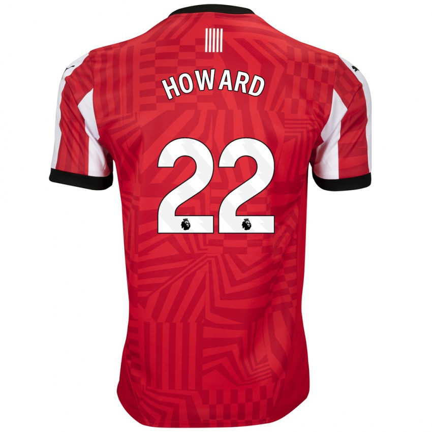 Hombre Camiseta Bethany-May Howard #22 Rojo Blanco 1ª Equipación 2024/25 La Camisa Chile