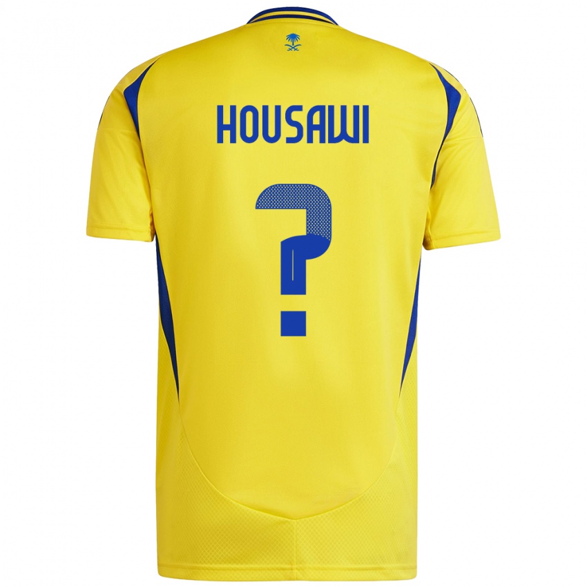 Hombre Camiseta Asser Housawi #0 Amarillo Azul 1ª Equipación 2024/25 La Camisa Chile