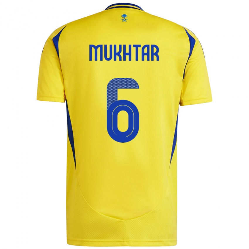 Hombre Camiseta Mukhtar Ali #6 Amarillo Azul 1ª Equipación 2024/25 La Camisa Chile