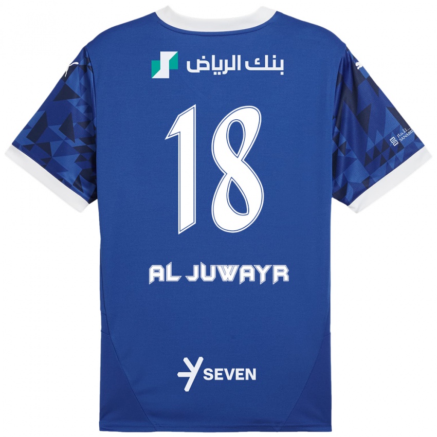 Hombre Camiseta Musab Al-Juwayr #18 Azul Oscuro Blanco 1ª Equipación 2024/25 La Camisa Chile