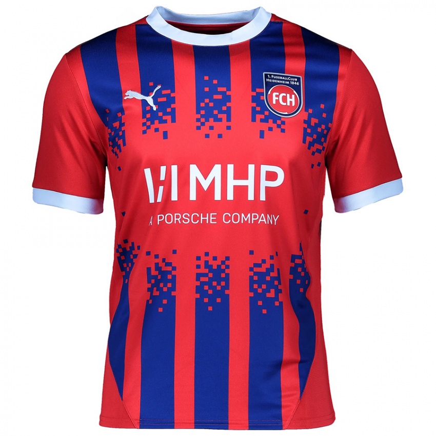 Hombre Camiseta Stefan Schimmer #9 Rojo Azul 1ª Equipación 2024/25 La Camisa Chile