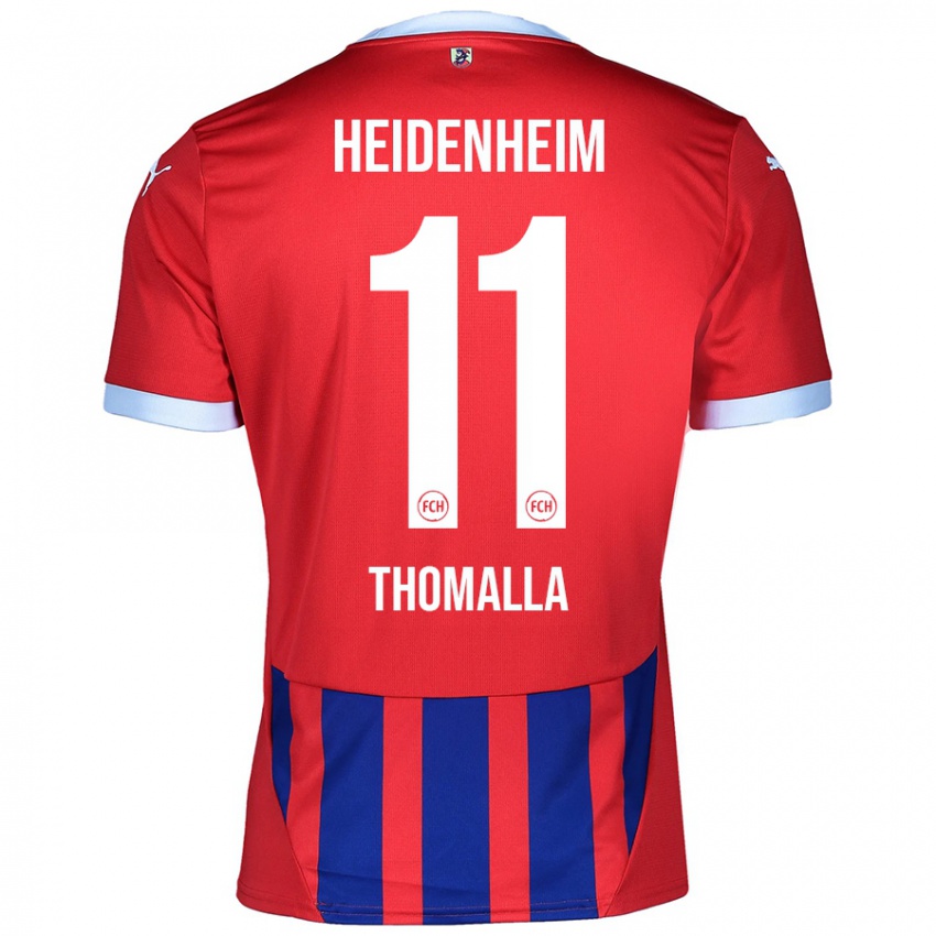 Hombre Camiseta Denis Thomalla #11 Rojo Azul 1ª Equipación 2024/25 La Camisa Chile