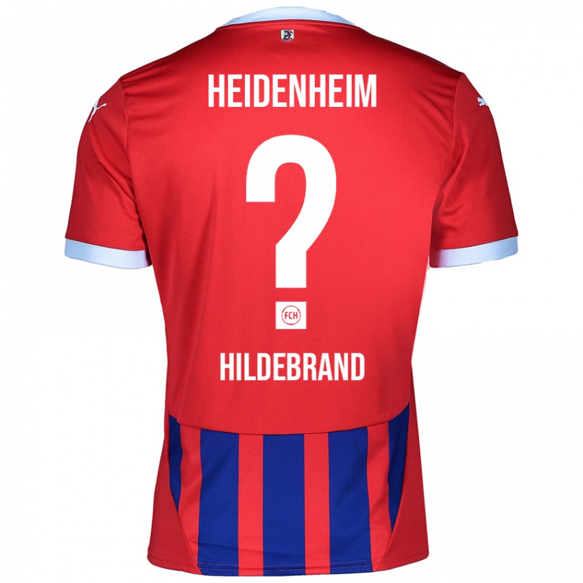 Hombre Camiseta Jan Hildebrand #0 Rojo Azul 1ª Equipación 2024/25 La Camisa Chile