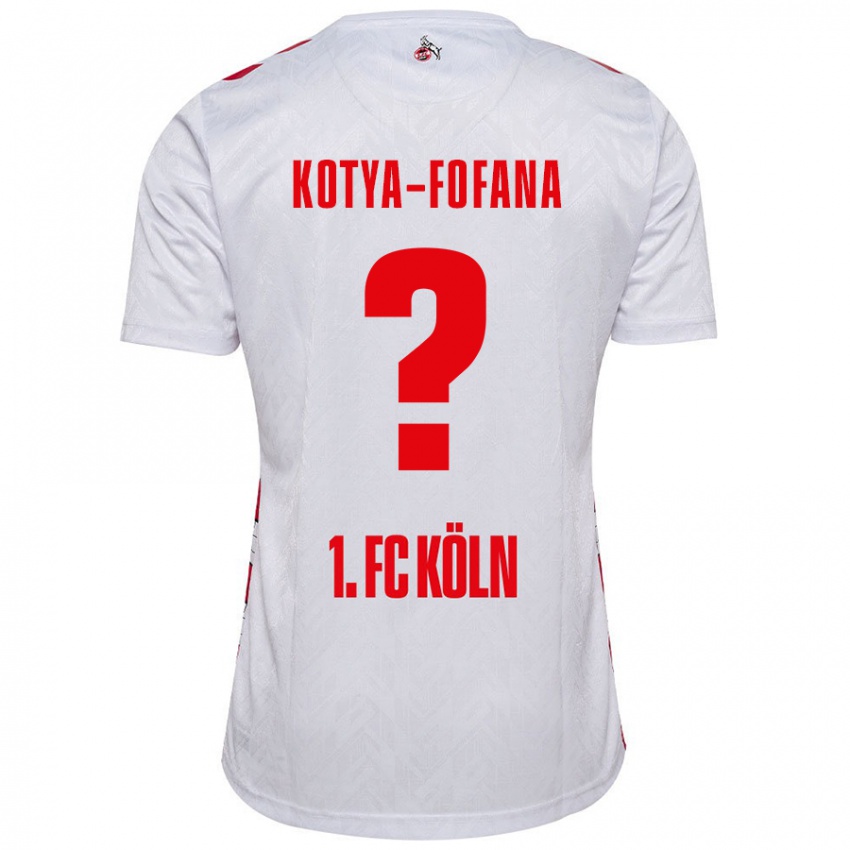 Hombre Camiseta Assad Kotya-Fofana #0 Blanco Rojo 1ª Equipación 2024/25 La Camisa Chile