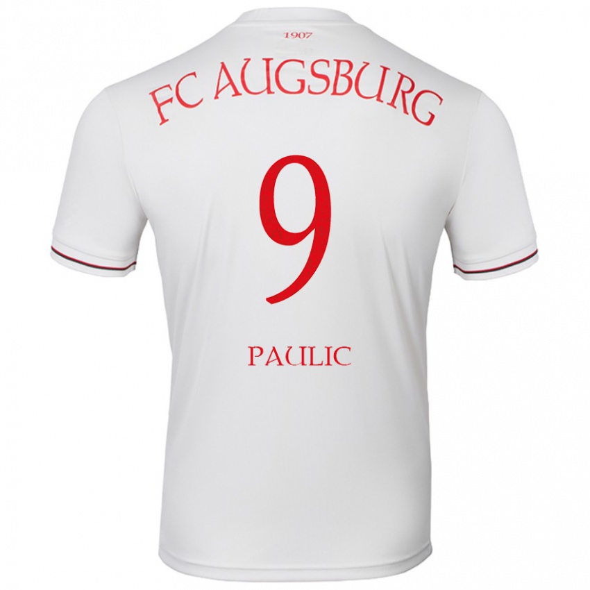 Hombre Camiseta Anthony Paulic #9 Blanco 1ª Equipación 2024/25 La Camisa Chile