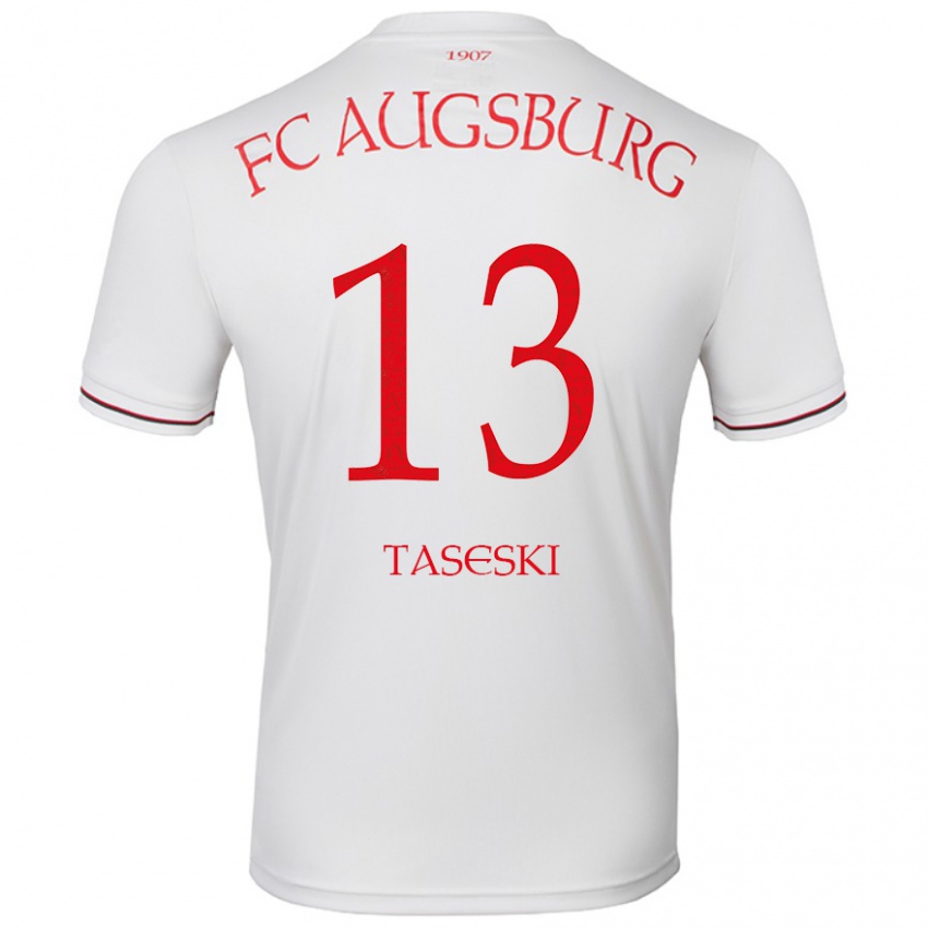 Hombre Camiseta Kristijan Taseski #13 Blanco 1ª Equipación 2024/25 La Camisa Chile