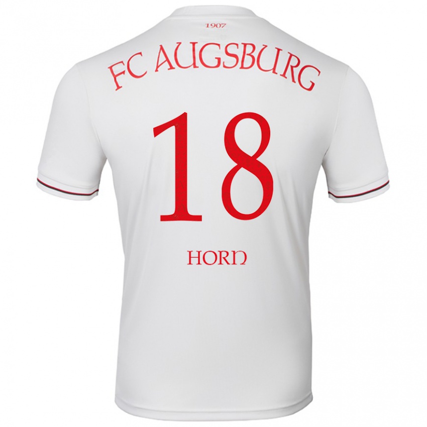 Hombre Camiseta Tobias Horn #18 Blanco 1ª Equipación 2024/25 La Camisa Chile