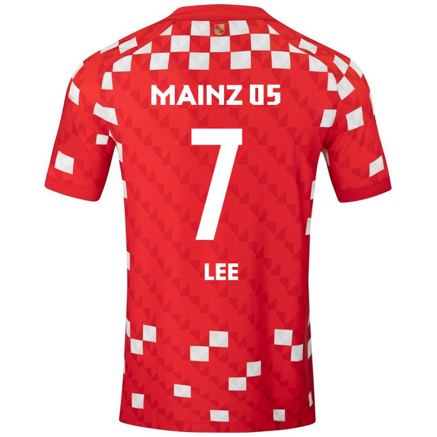 Hombre Camiseta Jae-Sung Lee #7 Blanco Rojo 1ª Equipación 2024/25 La Camisa Chile