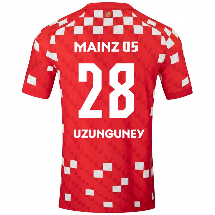 Hombre Camiseta Ebru Uzungüney #28 Blanco Rojo 1ª Equipación 2024/25 La Camisa Chile