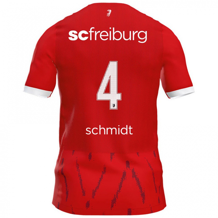 Hombre Camiseta Kenneth Schmidt #4 Rojo 1ª Equipación 2024/25 La Camisa Chile