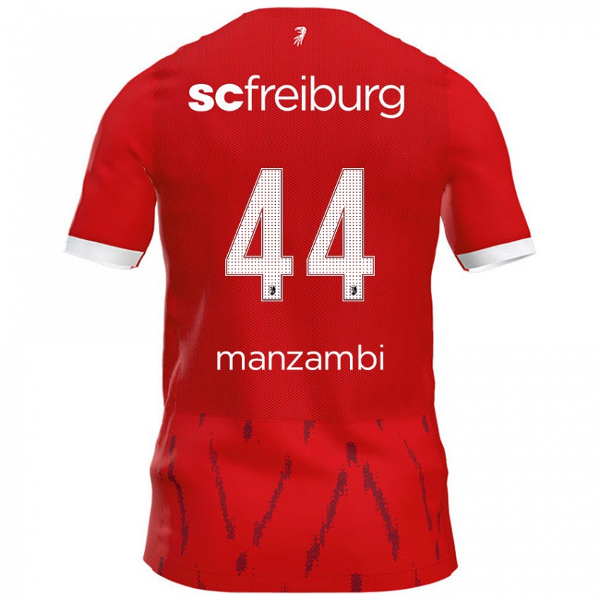 Hombre Camiseta Johan Manzambi #44 Rojo 1ª Equipación 2024/25 La Camisa Chile