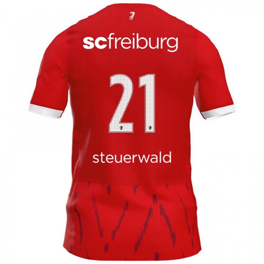 Hombre Camiseta Samantha Steuerwald #21 Rojo 1ª Equipación 2024/25 La Camisa Chile