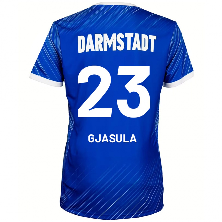 Hombre Camiseta Klaus Gjasula #23 Azul Blanco 1ª Equipación 2024/25 La Camisa Chile