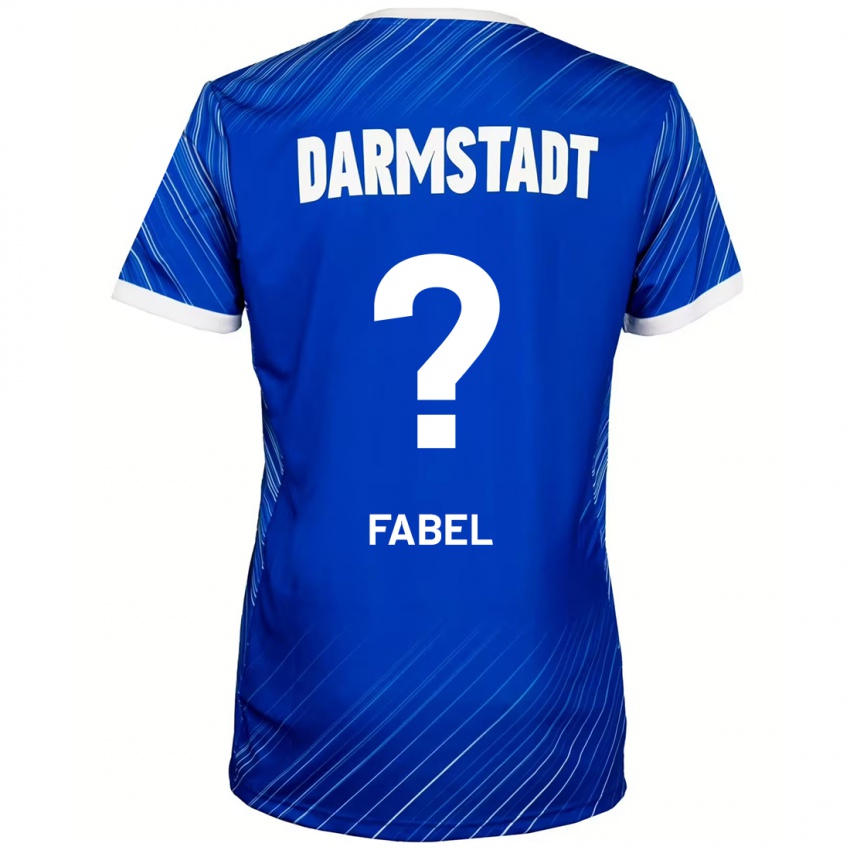 Hombre Camiseta Lukas Fabel #0 Azul Blanco 1ª Equipación 2024/25 La Camisa Chile