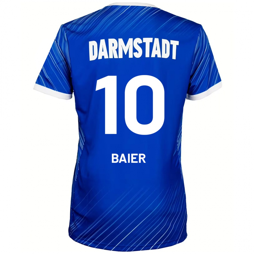 Hombre Camiseta Nico Baier #10 Azul Blanco 1ª Equipación 2024/25 La Camisa Chile