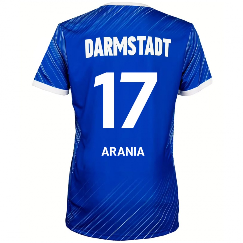 Hombre Camiseta Asaf Arania #17 Azul Blanco 1ª Equipación 2024/25 La Camisa Chile