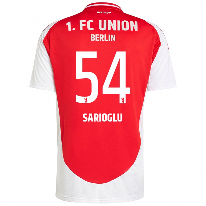 Hombre Camiseta Defne Sarıoğlu #54 Rojo Blanco 1ª Equipación 2024/25 La Camisa Chile