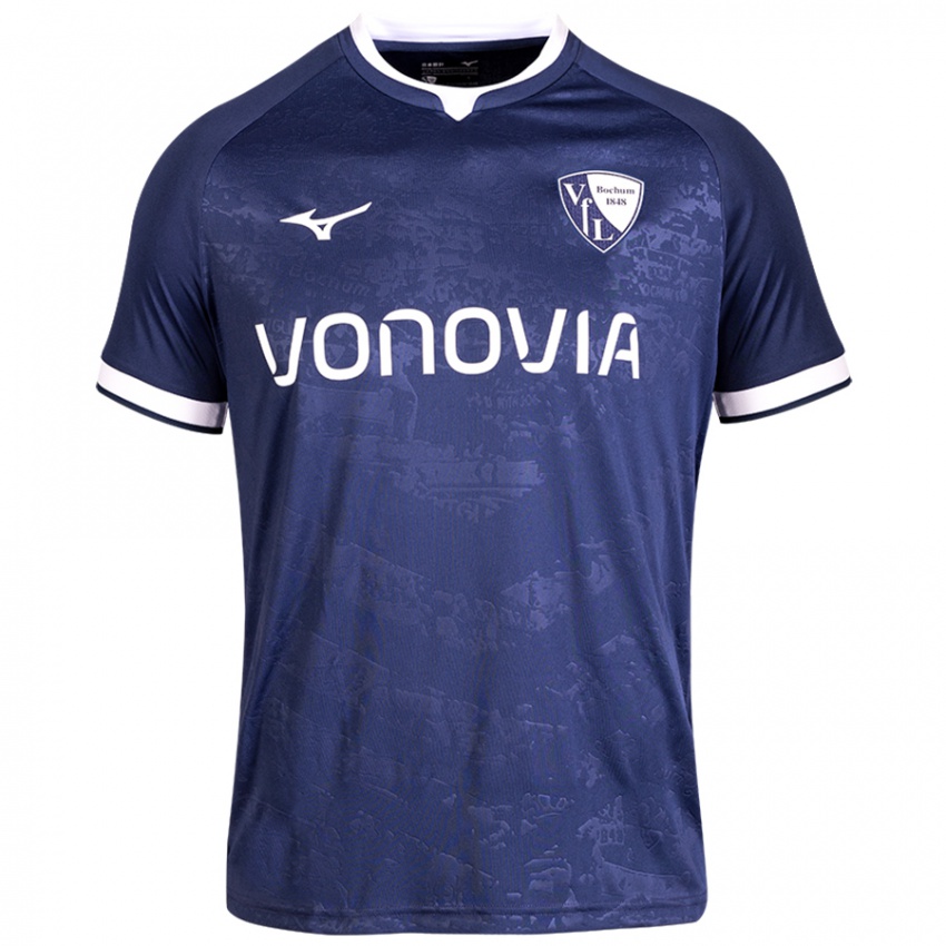 Hombre Camiseta Elia-Giona Salamone #3 Azul Oscuro 1ª Equipación 2024/25 La Camisa Chile