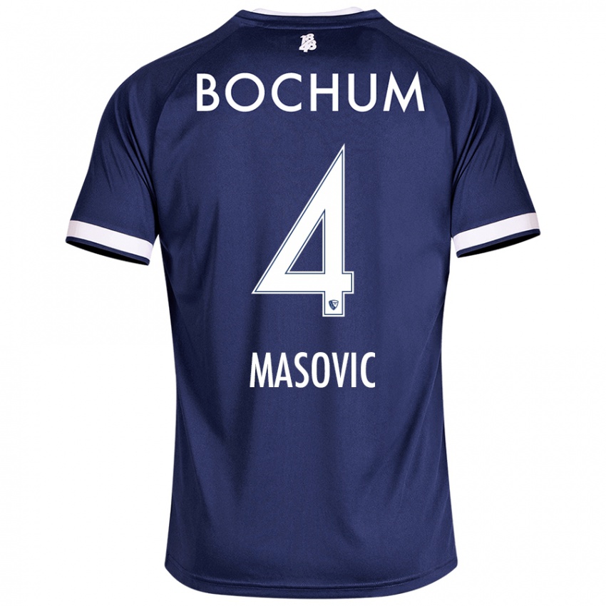 Hombre Camiseta Erhan Masovic #4 Azul Oscuro 1ª Equipación 2024/25 La Camisa Chile