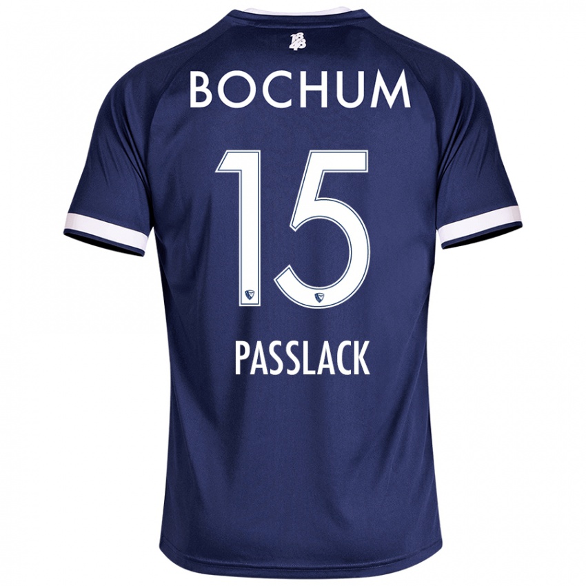 Hombre Camiseta Felix Passlack #15 Azul Oscuro 1ª Equipación 2024/25 La Camisa Chile