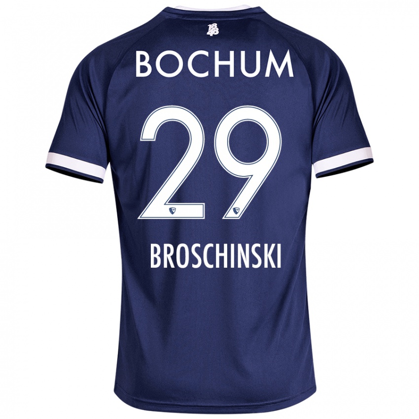 Hombre Camiseta Moritz Broschinski #29 Azul Oscuro 1ª Equipación 2024/25 La Camisa Chile