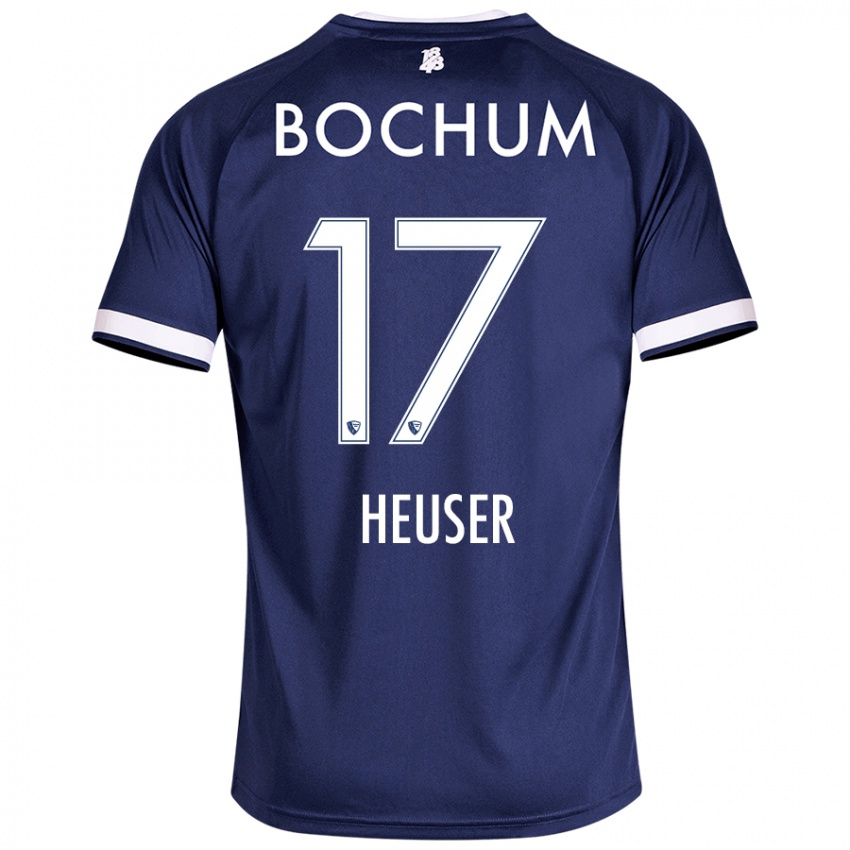 Hombre Camiseta Ben Heuser #17 Azul Oscuro 1ª Equipación 2024/25 La Camisa Chile