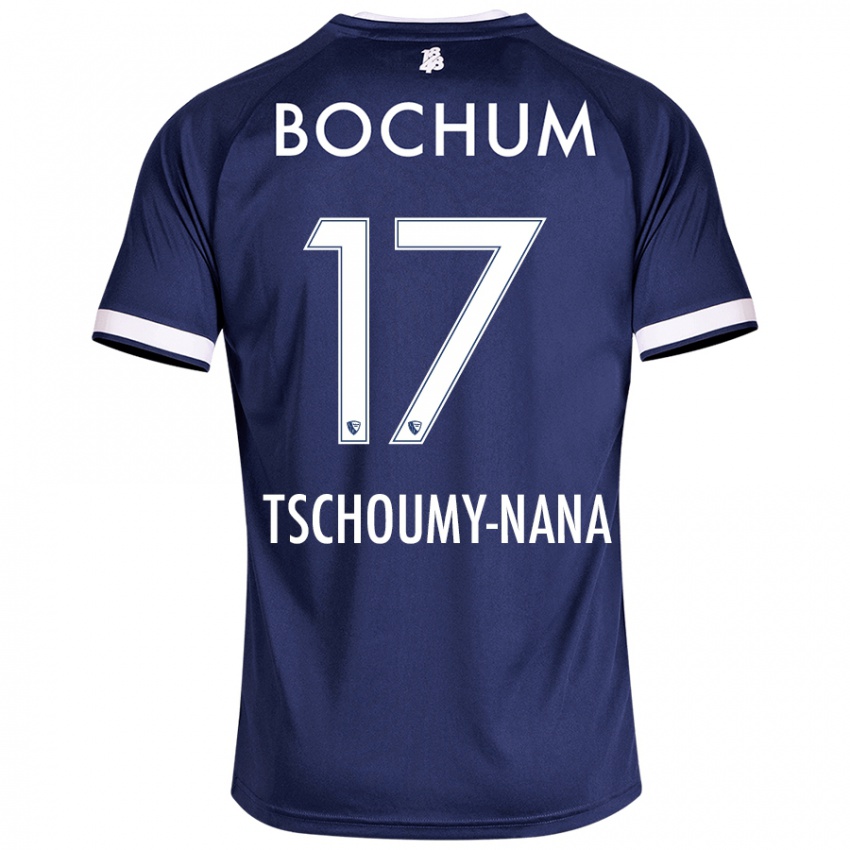 Hombre Camiseta Daryl Tschoumy-Nana #17 Azul Oscuro 1ª Equipación 2024/25 La Camisa Chile