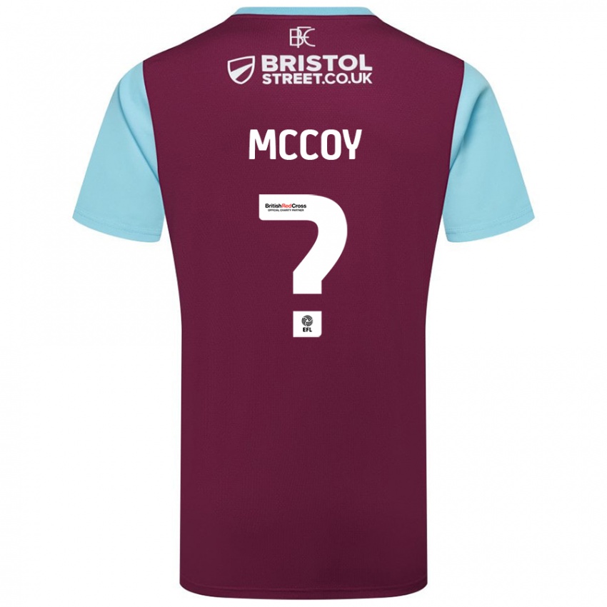 Hombre Camiseta Adam Mccoy #0 Borgoña Azul Cielo 1ª Equipación 2024/25 La Camisa Chile