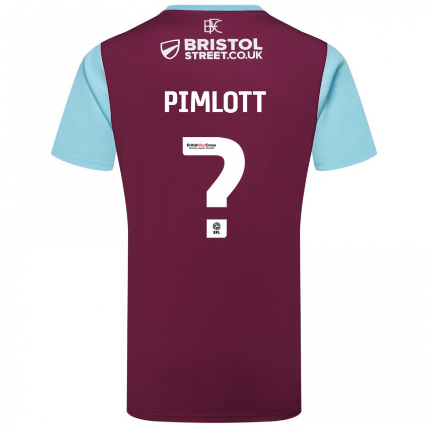 Hombre Camiseta Oliver Pimlott #0 Borgoña Azul Cielo 1ª Equipación 2024/25 La Camisa Chile