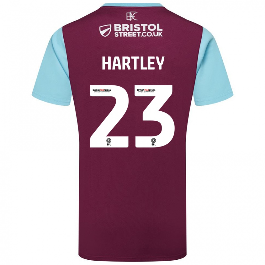 Hombre Camiseta Naomi Hartley #23 Borgoña Azul Cielo 1ª Equipación 2024/25 La Camisa Chile