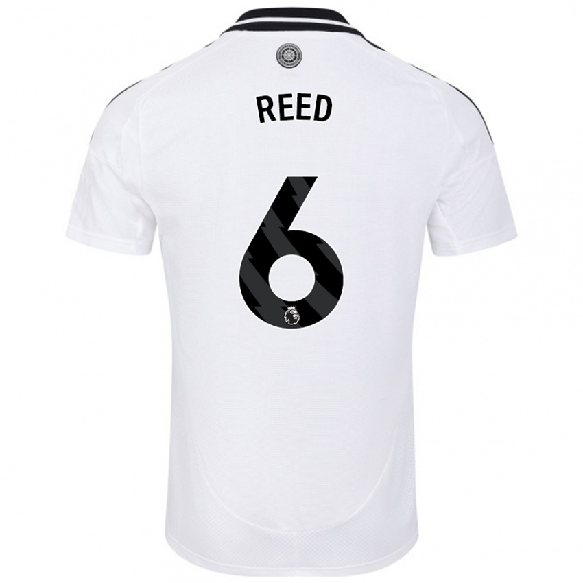 Hombre Camiseta Harrison Reed #6 Blanco 1ª Equipación 2024/25 La Camisa Chile