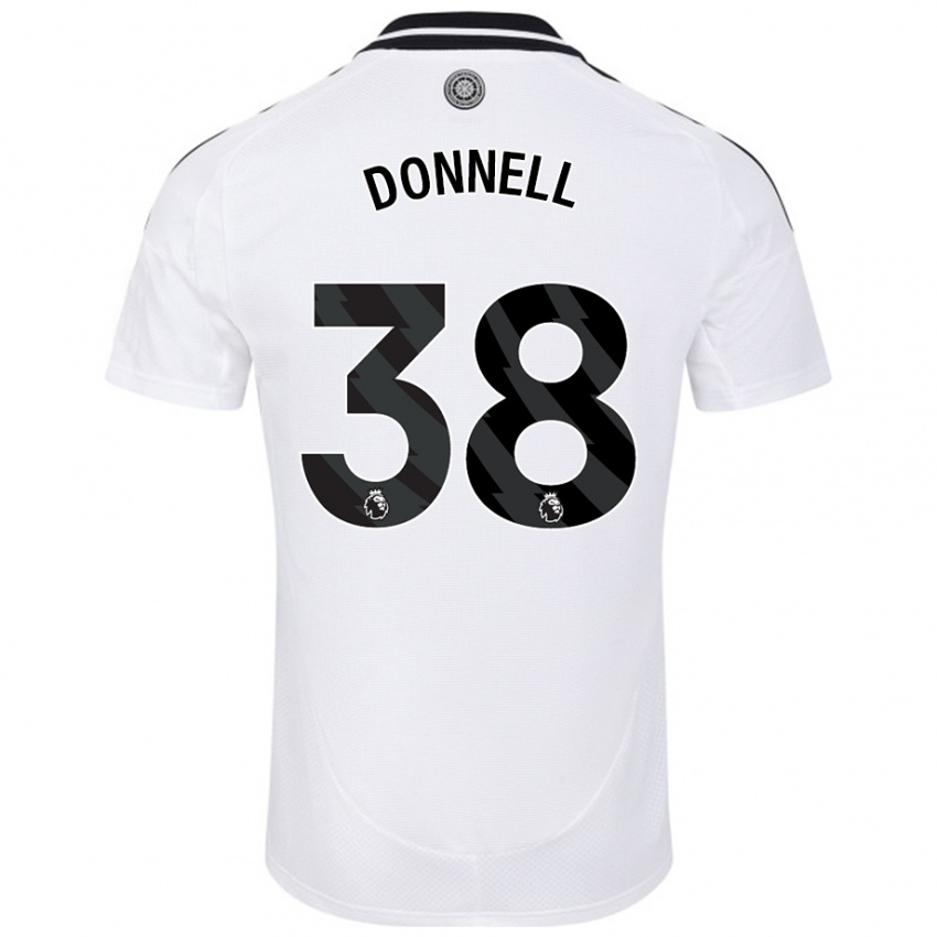 Hombre Camiseta Chris Donnell #38 Blanco 1ª Equipación 2024/25 La Camisa Chile