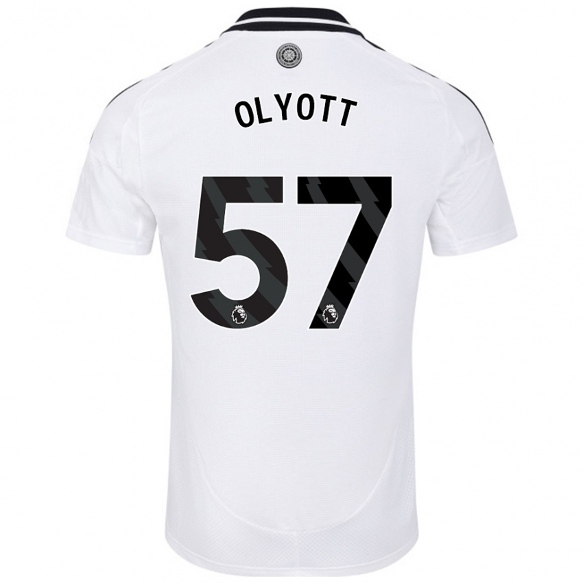 Hombre Camiseta Tom Olyott #57 Blanco 1ª Equipación 2024/25 La Camisa Chile