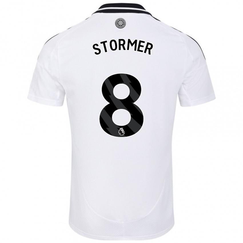 Hombre Camiseta Becky Stormer #8 Blanco 1ª Equipación 2024/25 La Camisa Chile