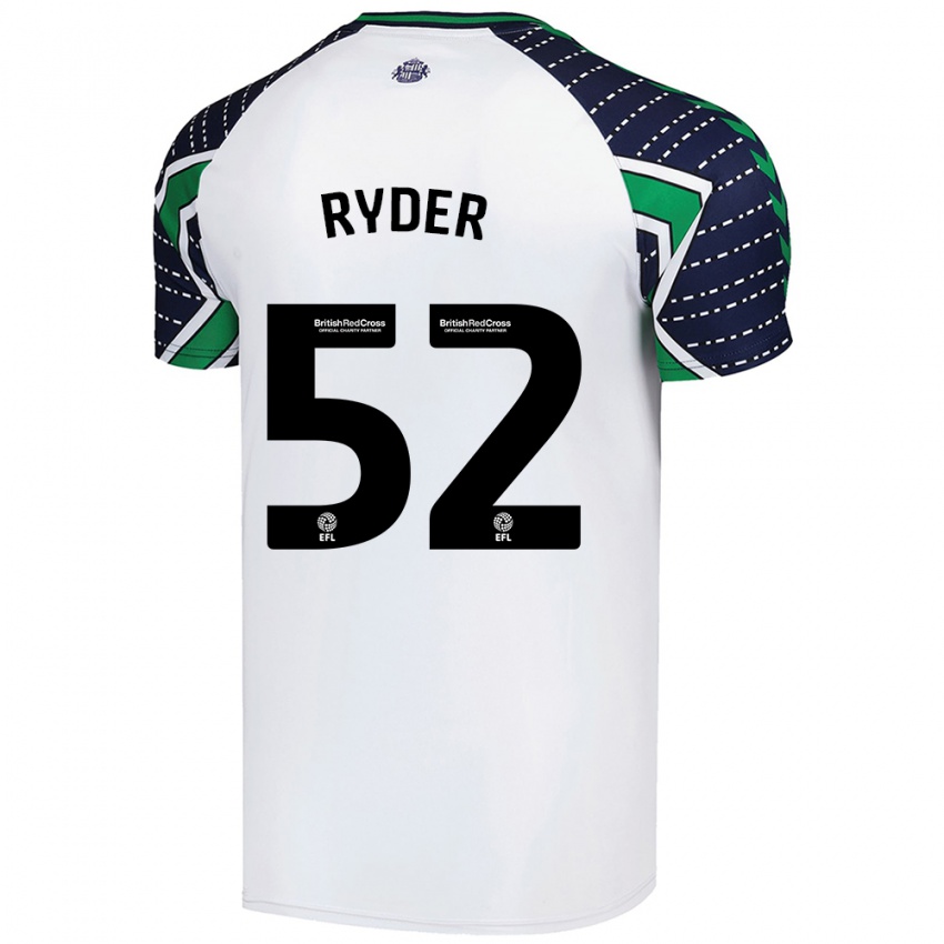 Hombre Camiseta Joe Ryder #52 Blanco 2ª Equipación 2024/25 La Camisa Chile