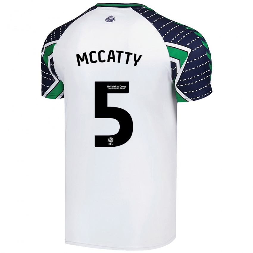 Hombre Camiseta Grace Mccatty #5 Blanco 2ª Equipación 2024/25 La Camisa Chile