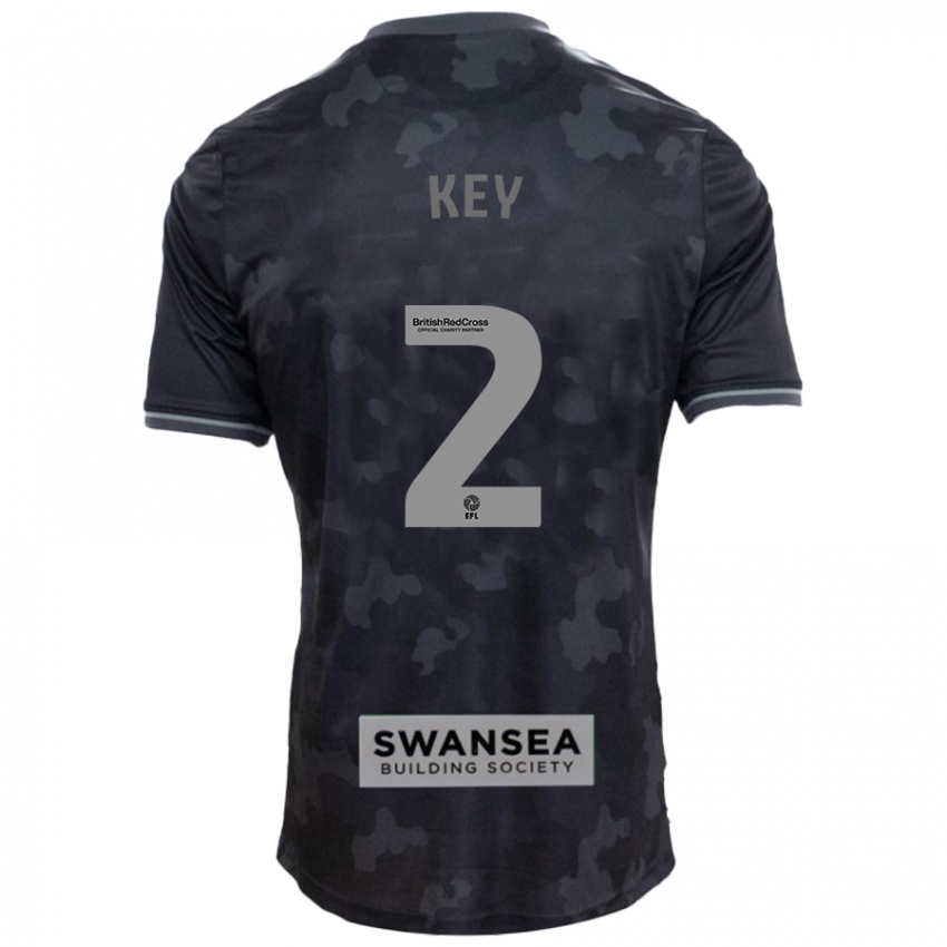 Hombre Camiseta Josh Key #2 Negro 2ª Equipación 2024/25 La Camisa Chile