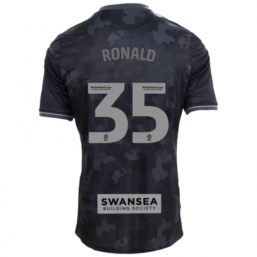 Hombre Camiseta Ronald #35 Negro 2ª Equipación 2024/25 La Camisa Chile