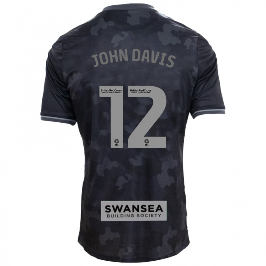 Hombre Camiseta Stacey John-Davis #12 Negro 2ª Equipación 2024/25 La Camisa Chile