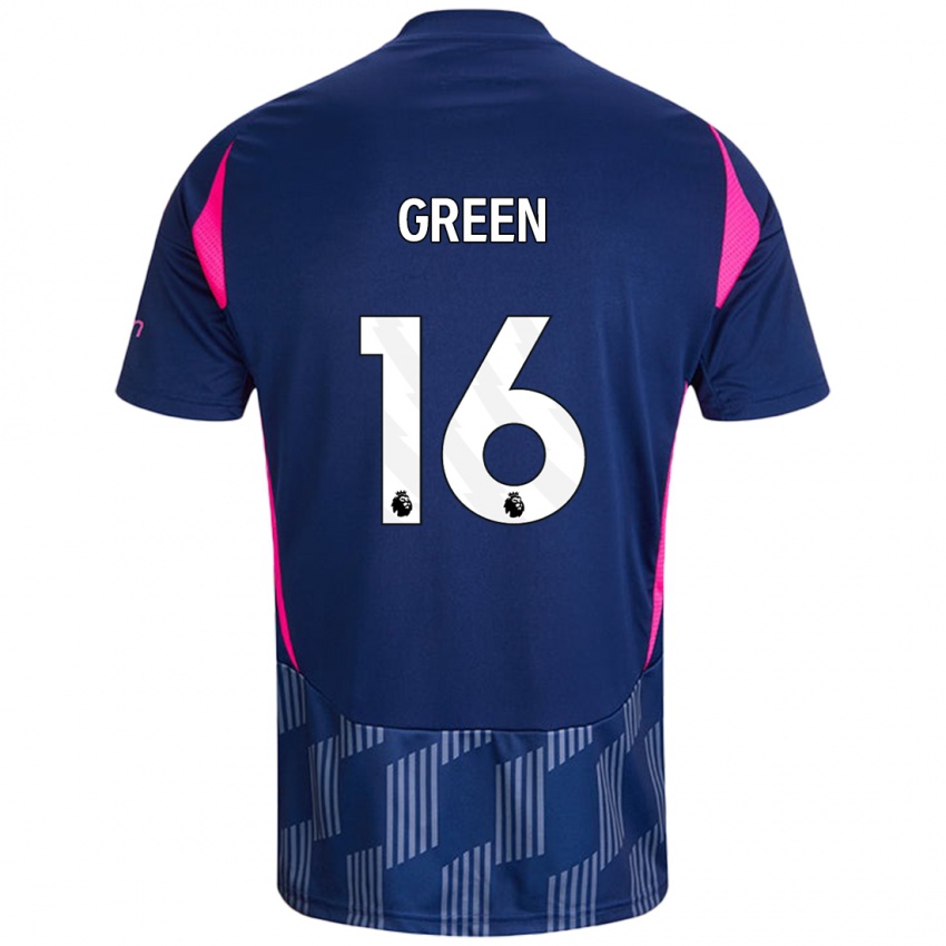 Hombre Camiseta Mollie Green #16 Azul Real Rosa 2ª Equipación 2024/25 La Camisa Chile