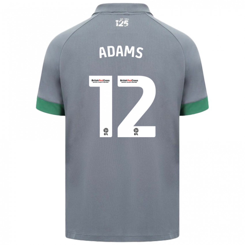 Hombre Camiseta Kelly Adams #12 Gris Oscuro 2ª Equipación 2024/25 La Camisa Chile