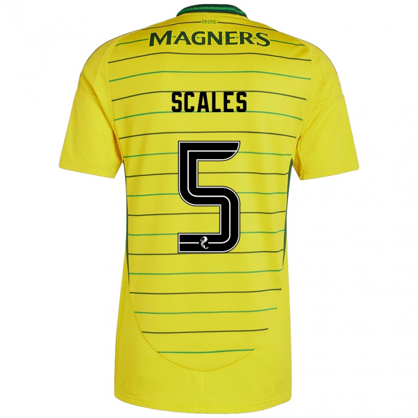 Hombre Camiseta Liam Scales #5 Amarillo 2ª Equipación 2024/25 La Camisa Chile