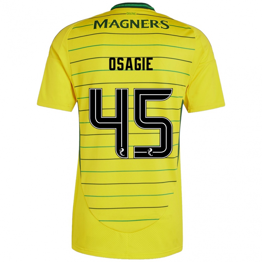 Hombre Camiseta Justin Osagie #45 Amarillo 2ª Equipación 2024/25 La Camisa Chile