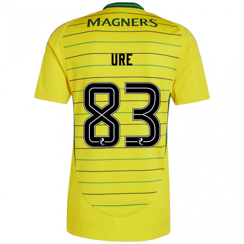 Hombre Camiseta Kyle Ure #83 Amarillo 2ª Equipación 2024/25 La Camisa Chile