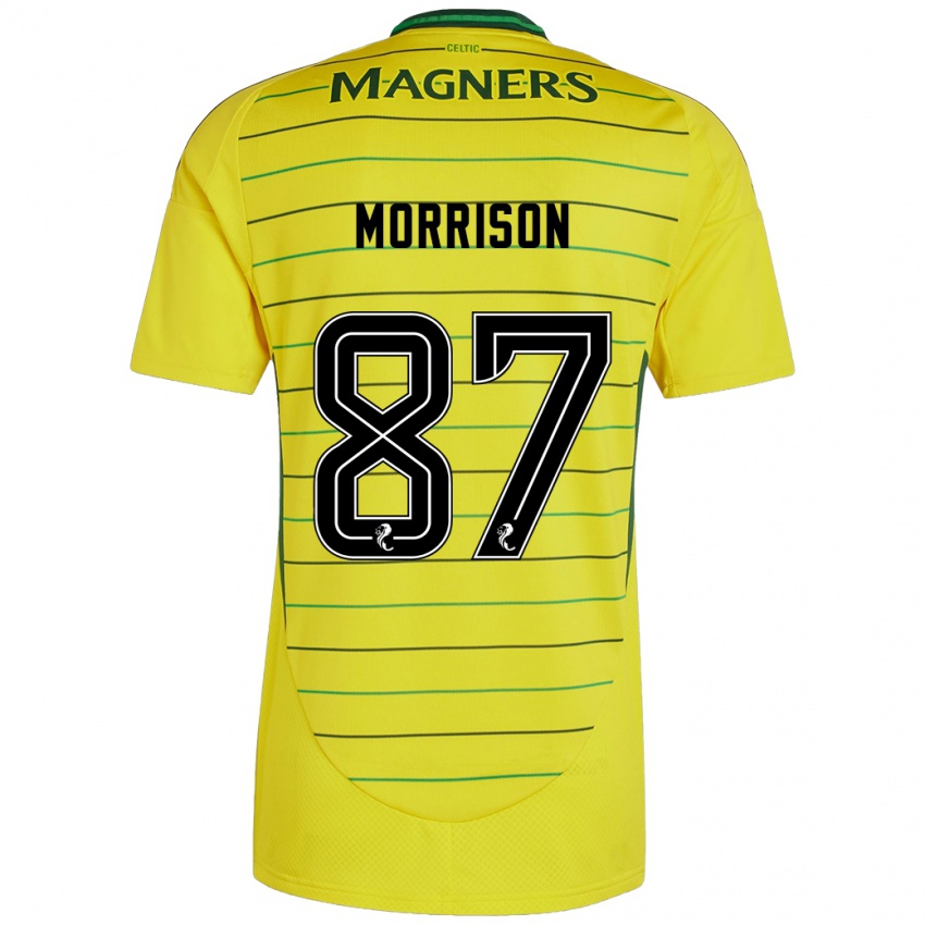 Hombre Camiseta Joe Morrison #87 Amarillo 2ª Equipación 2024/25 La Camisa Chile