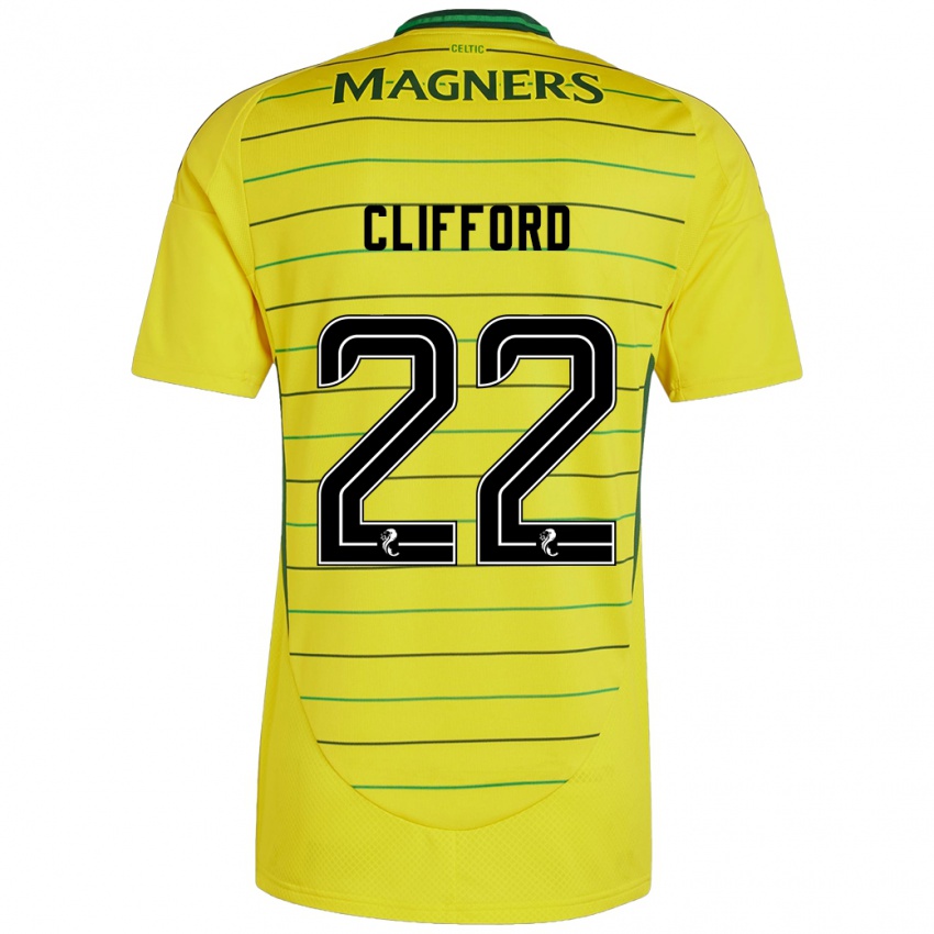 Hombre Camiseta Lucy Ashworth-Clifford #22 Amarillo 2ª Equipación 2024/25 La Camisa Chile