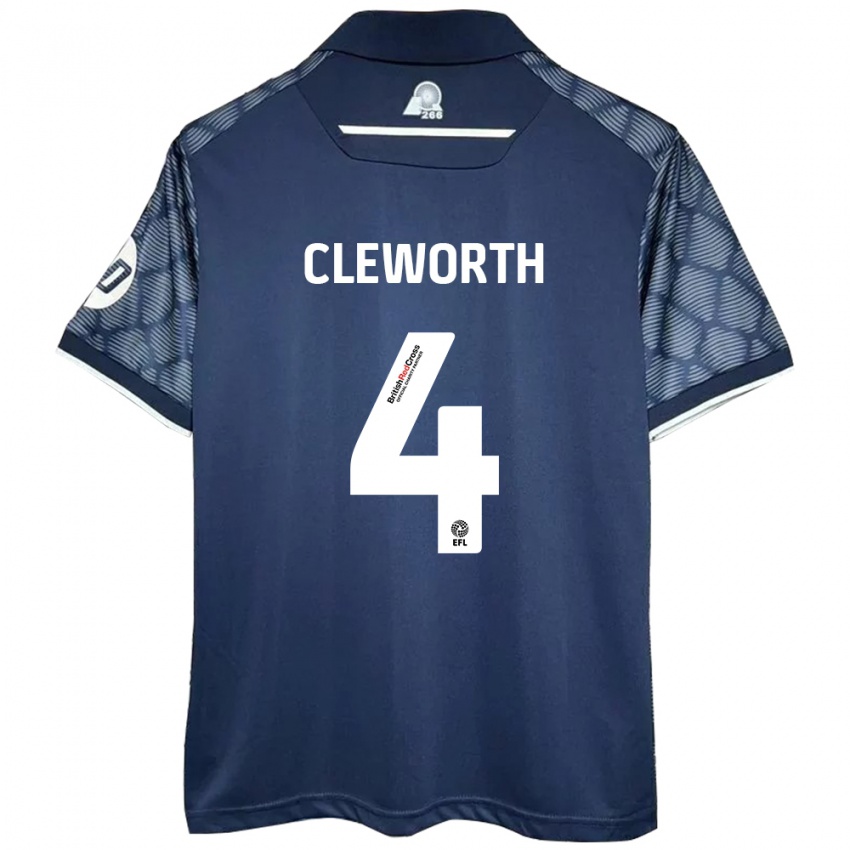 Hombre Camiseta Max Cleworth #4 Negro 2ª Equipación 2024/25 La Camisa Chile